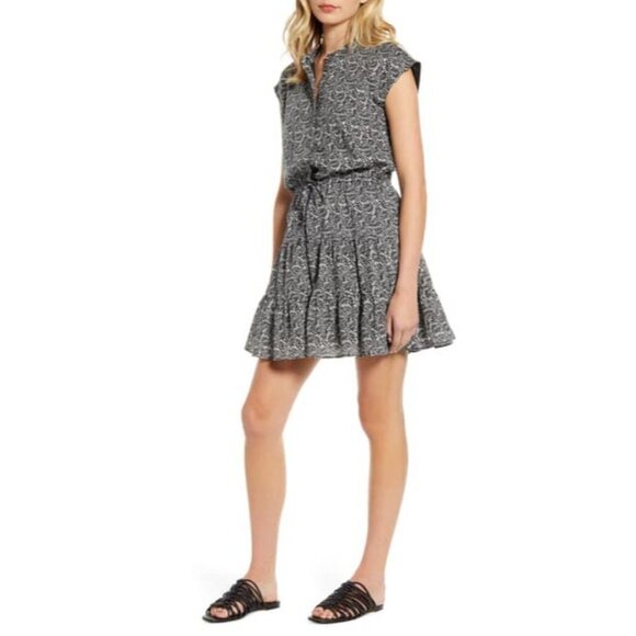 Rebecca Minkoff Women's Ollie Botanical Print Mini Dress Black Multi Siz… - Picture 6 of 8